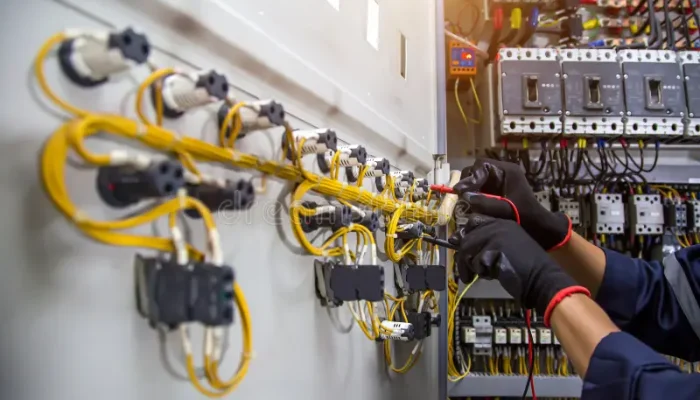 electricity-electrical-safety-maintenance-service-system-technician-hand-checking-electric-current-voltage-circuit-breaker-321402541